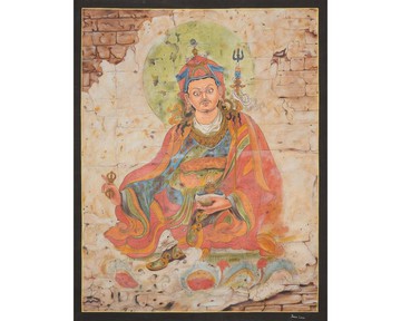 蓮花生大士禪修唐卡 |蓮花生大士寧瑪佛寺藝術