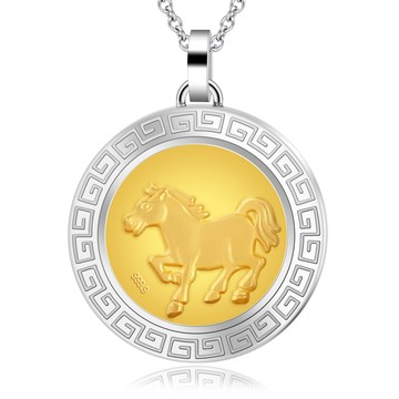 KATROY・ 項鍊・金飾・十二生肖 ・馬 ・馬上添福