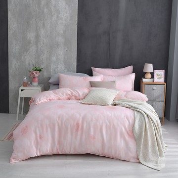 Ishur 伊舒爾 100%兩用被床包3件組 歲月靜好  粉色  床包 單人加大 + 被套 King Size  被套 + 床包+ 枕頭套