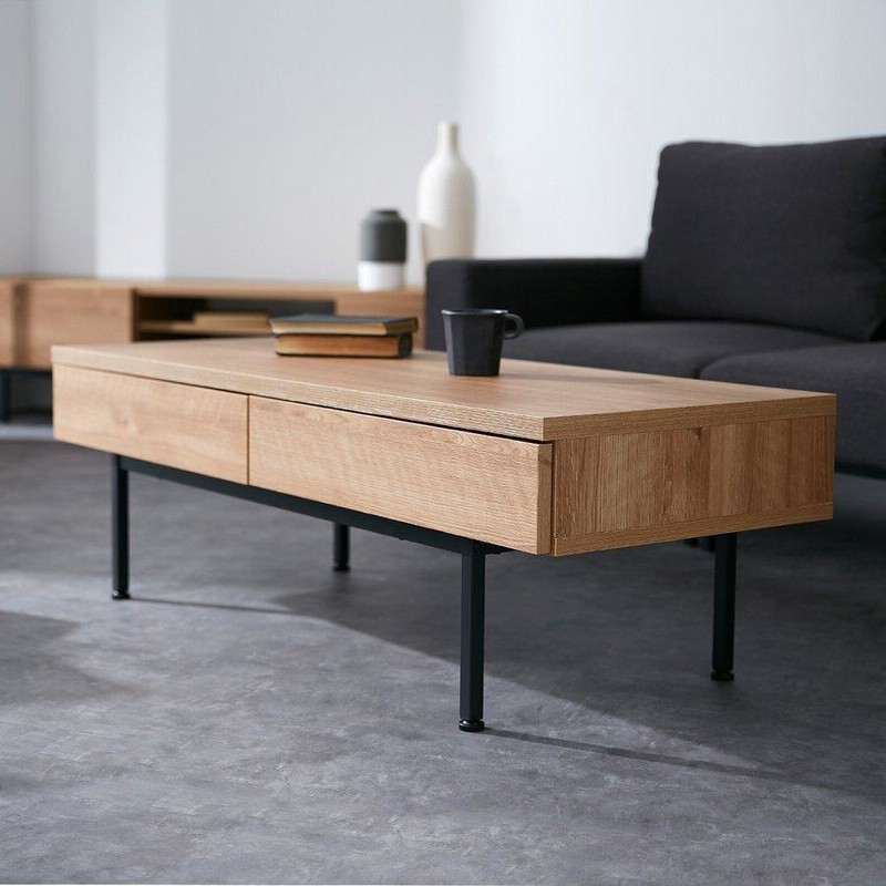 ローテーブル LOWYA 国産テーブル（シャビーナチュラル) スチール脚 ローテーブル LOWYA 国産テーブル（シャビーナチュラル) スチール脚