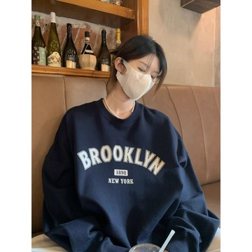 TGNS 薄衛衣 大學t ins 風衣服 美式復古 設計感 秋冬 長袖上衣 簡約 刷毛 oversize 潮牌衣服 寬鬆