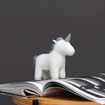 【紙鎮】獨角獸 Unicorn Nico 皮革動物擺飾 | 入厝禮物 手工