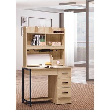 AS DESIGN雅司家具-愛蒙鐵腳四抽書桌(全組)-91x58x155cm(有兩色可選)