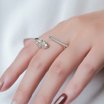 SLOW ROVER｜宇宙冰晶 暴風冰晶單指戒-純銀 - #11