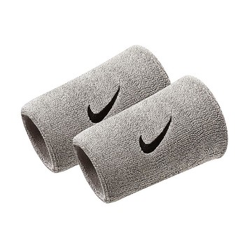 護腕 Swoosh Doublewide Wristbands 灰 黑 棉質 吸汗 運動 訓練 護具 NNN0507-8OS