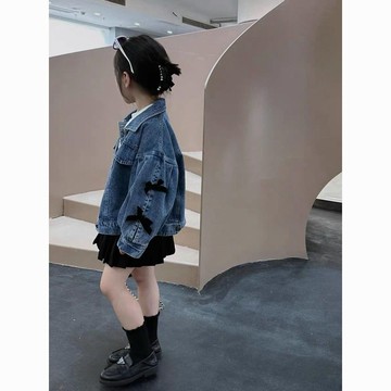 mori🎀mori女童外套秋裝兒童牛仔上衣新款春秋寶寶韓版百搭外穿