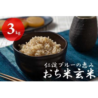 ふるさと納税 越知町 仁淀ブルーの恵み「おち米」(玄米)3kg