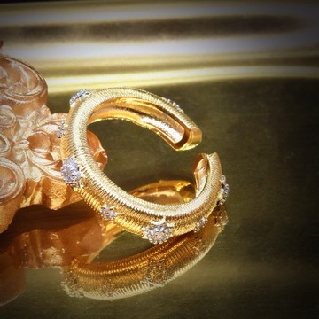 隔日到貨 義大利 布契拉提 拉絲工藝 宮廷風 摩星鑽 莫桑鑽 S925銀 戒指 可調式戒圍A147