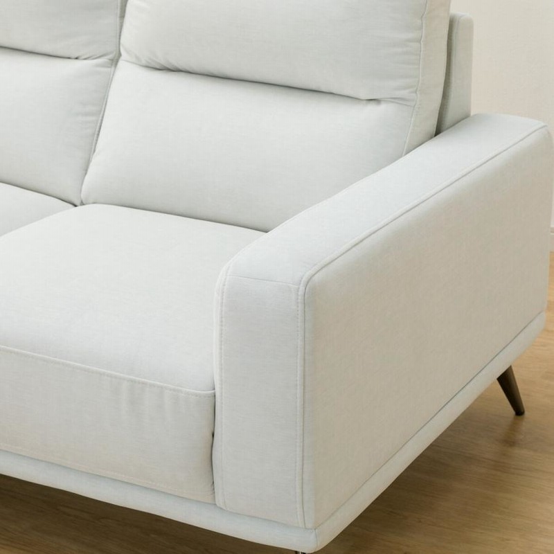 ニトリカウチモダン片肘ソファ グレー