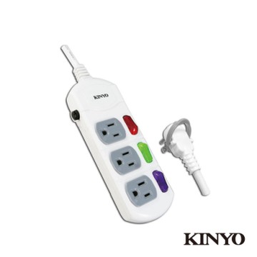 KINYO 3開3插延長線(6尺)CG1336