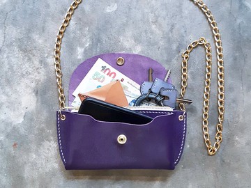 長夾肩背包 好好縫 皮革DIY材料包 手袋 皮袋 斜挎包 刻字 側揹包