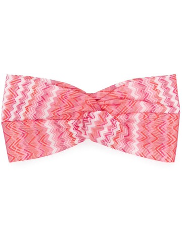 Missoni - zigzag-woven headband - women - Polyester - One Size - Pink