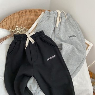 女童束腳褲春秋季男童休閑衛褲兒童百搭運動褲寶寶秋冬加絨長褲子