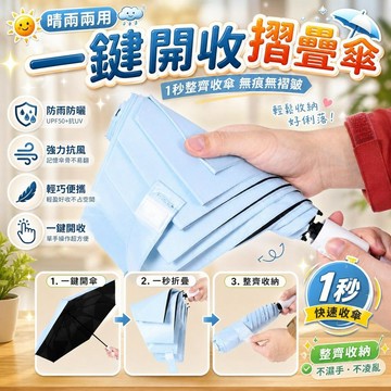 【防風防雨】折疊傘 晴雨兩用 自動開收 抗UV 輕巧便攜 遮陽傘 記憶傘骨 戶外隨身 防曬