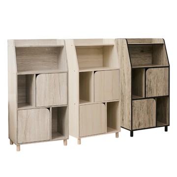 【品樂生活】暮致三格雙門高腳櫃 KC12/書櫃/玄關櫃/收納櫃/廚房櫃/文件櫃/置物櫃/木櫃