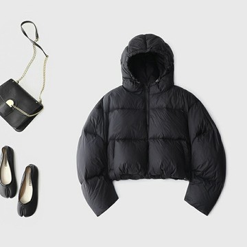 現貨+預購 真 羽絨90%白鴨絨 羽絨外套鴨絨夾克-韓系蓬鬆連帽加厚女外套5色74gp18【獨家進口】【米蘭精品】