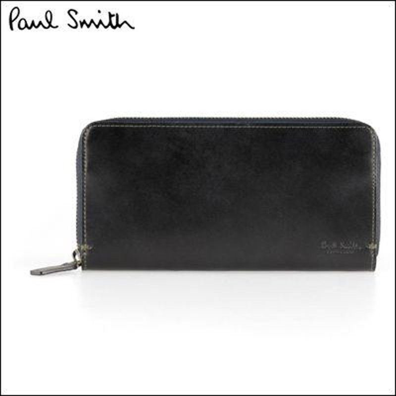 ポールスミス PCステインカーフ 長財布 ブラック Paul Smith ...