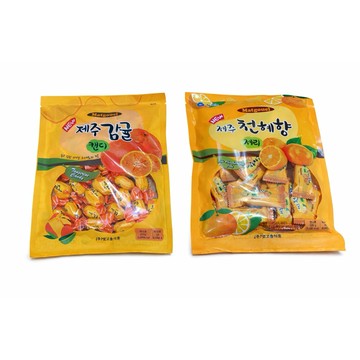 🇰🇷 韓國濟州島橘子糖｜Jeju Tangerine Candy｜300g 大包裝｜酸甜清香(軟糖/硬糖）