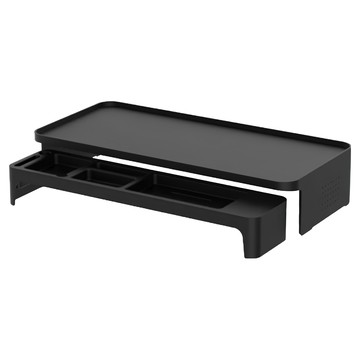 litem 里特 螢幕架 桌上收納組2.0 解決電腦桌空間狹小問題 整潔美觀  黑色  1個