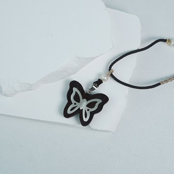 現貨+預購 道家掛件項鍊吊墜-小葉紫檀蝴蝶鑲銀女飾品74if64【獨家進口】【米蘭精品】