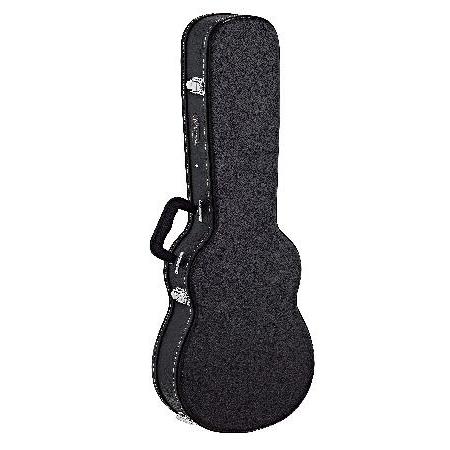 Ortega Guitars Baritone Ukulele Uke Bass Economy Hardshell Case-15 mm Velvet Padding-Black w Chrome Hardware, (OUCSTD-BA)