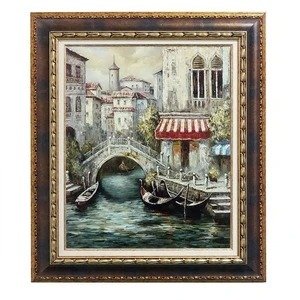 イタリア製 アートフレーム 風景画 ベニスの風景 橋 額入り アート