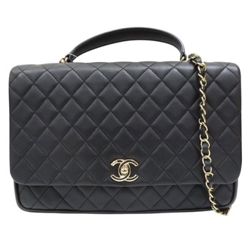 CHANEL 香奈兒 黑色 羊皮 兩用包 【二手名牌BRAND OFF】
