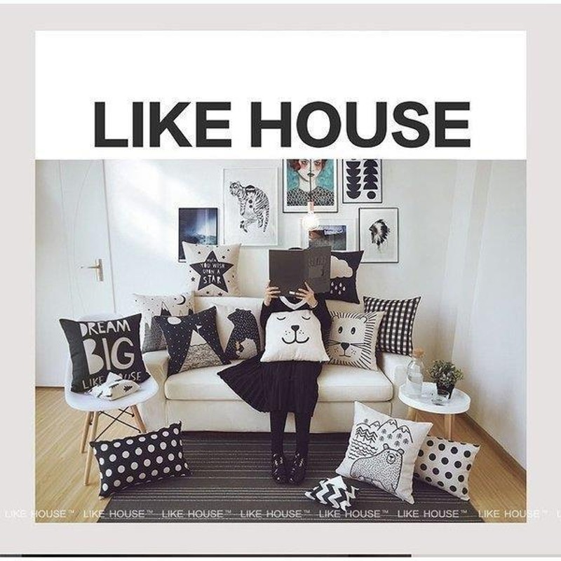 Rakuten 45×45 LIKE HOUSE クッションカバー かわいい agapeeurope.org