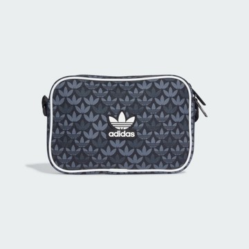 Adidas 愛迪達 Mono Airliner IU0013 側背包 肩背 斜背 黑灰交織 滿版三葉草