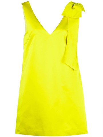 P.A.R.O.S.H. - bow-detail sleeveless dress - women - Acetate/Viscose/Polyester - XS - Yellow