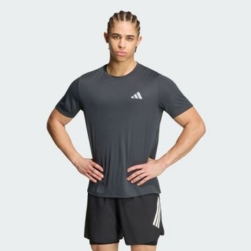 adidas 愛迪達 短袖上衣 男 涼感 吸濕排汗 亞規 RUN ESS TEE M 炭灰 KG3190