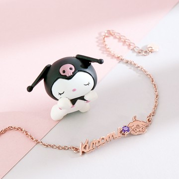 【STORY故事銀飾】Kuromi & Me系列-酷洛米訂製字母純銀手鍊