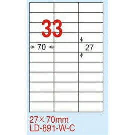 【龍德】LD-891(直角) 雷射、影印專用標籤-螢光五色 27x70mm 20大張/包【APP滿額下單4%點數(單一帳號最高1000點)】7/31止