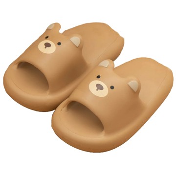 沐慕家居 浴室防滑熊掌拖鞋 塑膠材質  36~37  咖色  1雙