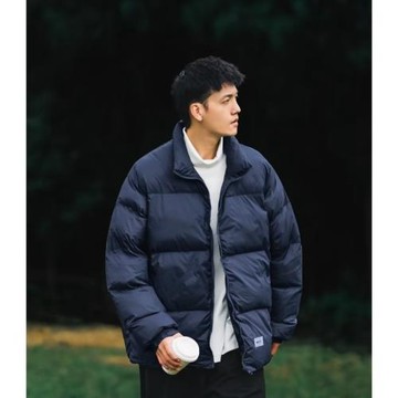 日系cityboy純色保暖立領棉服男冬季新款寬松休閑棉衣百搭外套男