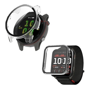 GOLDEN SHIELD Garmin Venu  一體式保護殼-象牙白 3s 2 Plus 2s Vivoactive 6 PC+鋼化玻璃 錶殼+玻璃膜 保護殼 玻璃貼