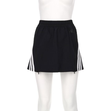 Adidas S Skort 女款 黑色 拉鍊 輕量 彈性腰頭 內裡短褲 運動 休閒 褲裙 KB7603
