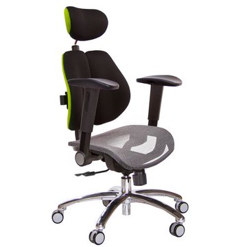 GXG 高雙背網座 電腦椅(鋁腳/摺疊滑面扶手)  TW-2804 LUA1J