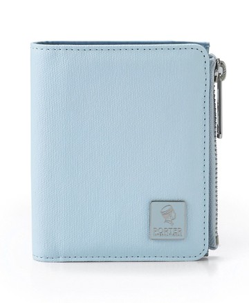 【PORTER INTERNATIONAL】MORI雙折零錢短夾  11726-015113(輕霧藍)