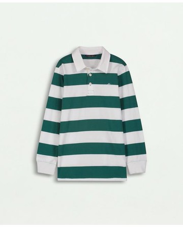 Brooks Brothers Boys Rugby Shirt | Green | Size 14