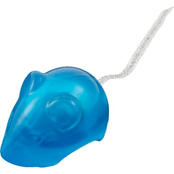 Petmate jw 鈴鐺老鼠 天然橡膠製成 鈴鐺聲響能吸引貓咪注意力 有貓草香味能讓貓咪愛不釋手  藍色  1個