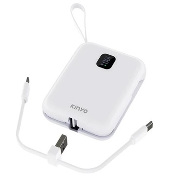 KINYO NKPB-4341W 大容量可拆自帶線快充行動電源【九乘九購物網】