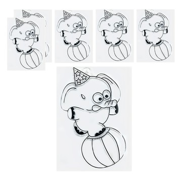 AMOS 阿摩司 S26 壓克力模型版 大象踩球  小款  6個