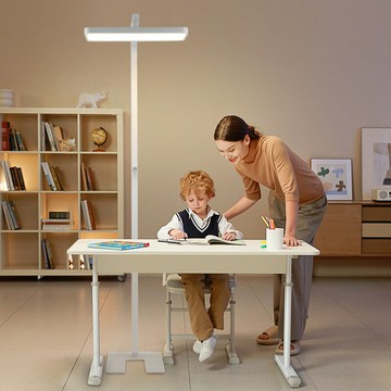 落地護眼燈兒童學生閱讀書桌臥室專用全光譜立式燈頭可旋轉大路燈