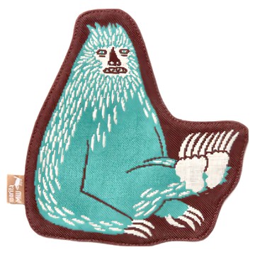 morita MiW 森田美 棉製繪圖風杯墊 100%棉  10.5 x 17.5cm  雪怪 綠色  1個