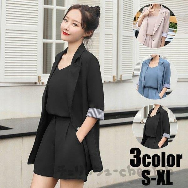セットアップ レディース 40代 春 夏 セットアップ 通勤 シャツ ショートパンツ 3点セット ビジネススーツ オシャレ テーラード 韓国風 着痩せ 大人 新作 卒業式 通販 Lineポイント最大0 5 Get Lineショッピング