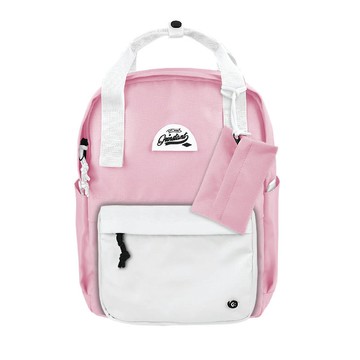 Grinstant混搭可拆組式13吋後背包 - 夢幻系列 (粉紅色配白色)