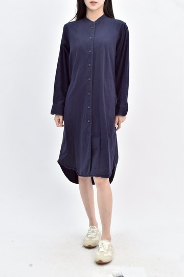 (M) uniqlo 襯衫藍色洋裝