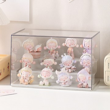 台灣現貨👑壓克力展示盒 手辦收納盒 透明收納盒 盲盒收納 壓克力展示架 泡泡馬特展示盒 防塵透明收納盒 手辦展示盒