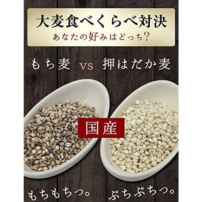 1kg×2個 国産 もち麦押はだか麦 大麦 食べ比べセット